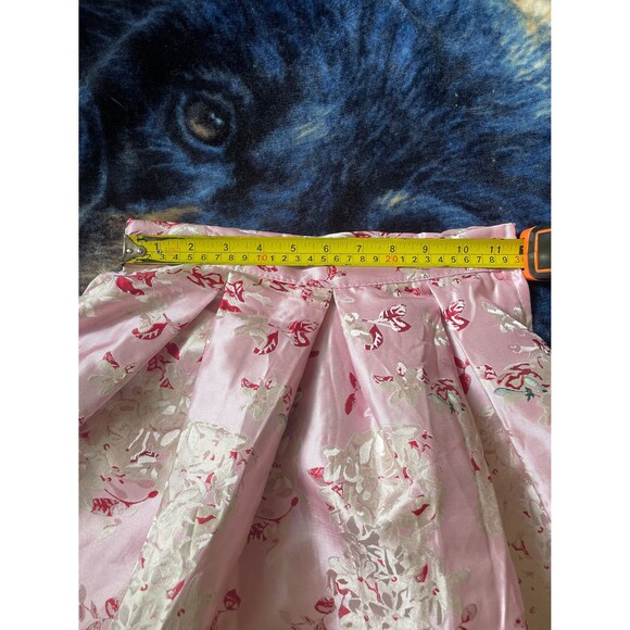 Girls Pink Floral Skirt Lined Dressy Party Tutu Style Size 12/14 Lightweight - Picture 5 of 6